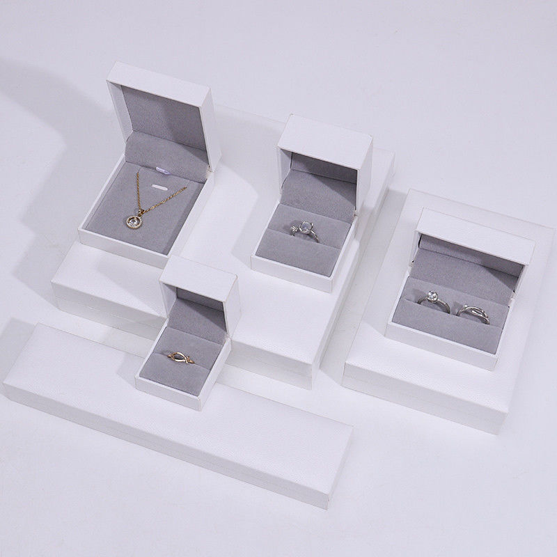 Handmade Eco Cardboard flip white Jewelry Box customizable jewellery box