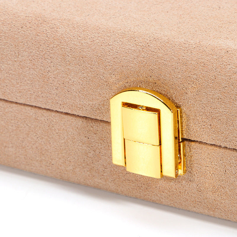 Luxury Jewelry Package for Pearl Necklace Custom Rounded White Microfiber Leather Ring Storage Box