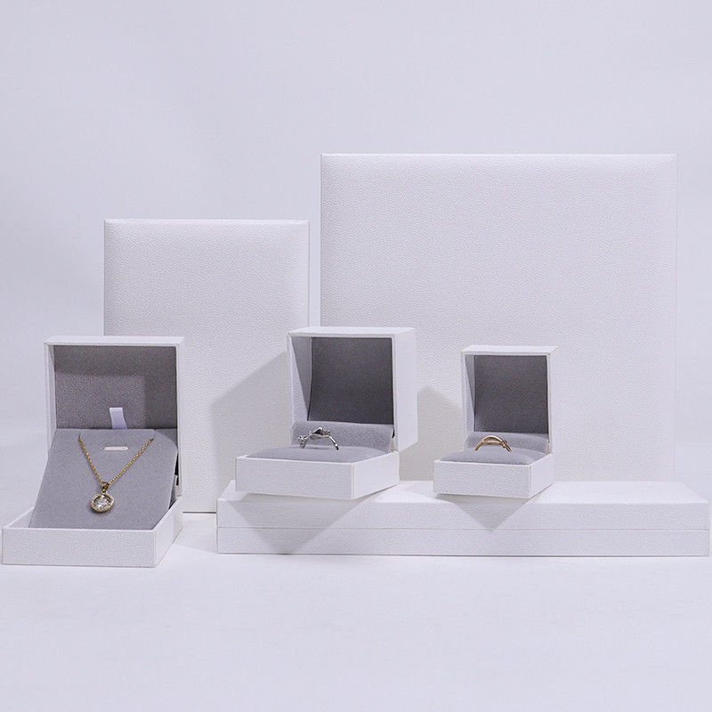 Handmade Eco Cardboard flip white Jewelry Box customizable jewellery box
