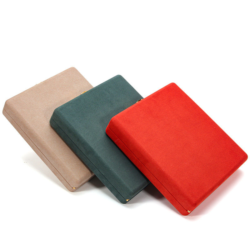 Green Microfiber Leather Jewelry Storage Box for Pearl Necklace 20*23*5cm Hanhong Custom