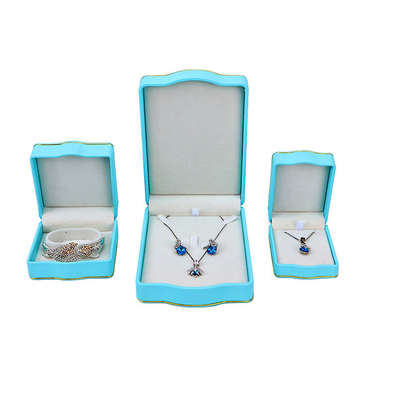 Custom Logo Leather Jewelry Box for Earrings Rings Bracelets and Necklaces by Hanhong