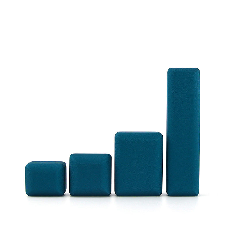Customer's Logo Iron velvet Hanhong Blue Jewelry Box for Necklace Bracelet Packaging