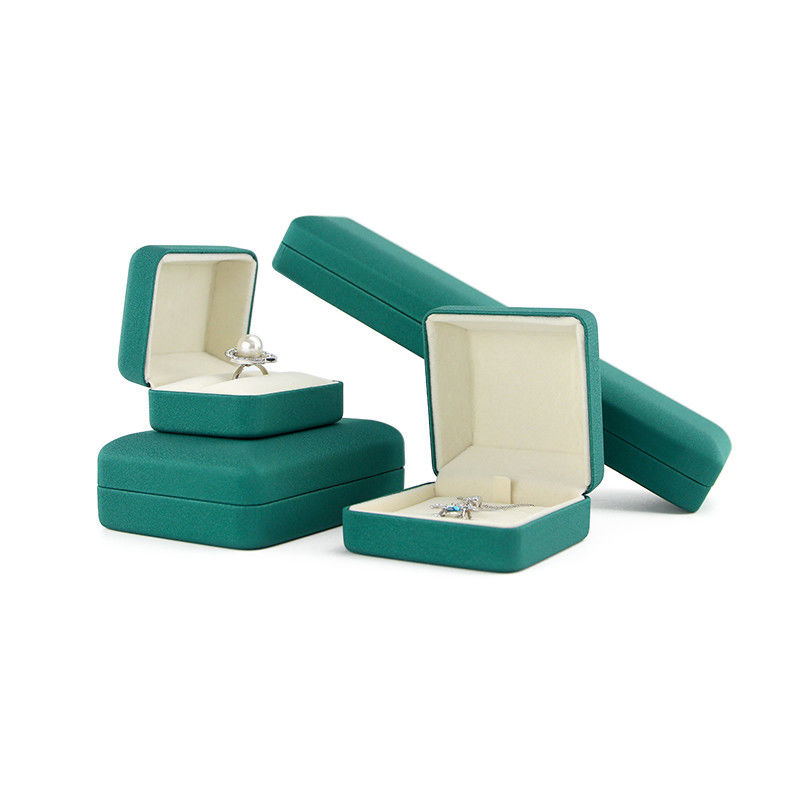 Customer's Logo Iron velvet Hanhong Blue Jewelry Box for Necklace Bracelet Packaging