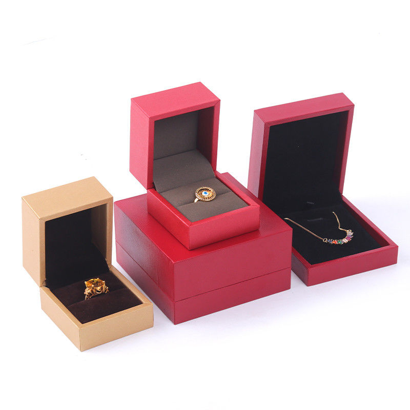 OEM Logo Paper Jewelry Box Microfleece Drawer Box For Ring And Pendant Packing