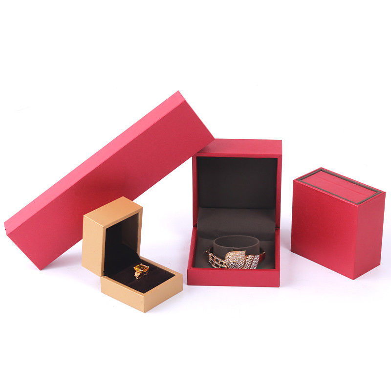 OEM Logo Paper Jewelry Box Microfleece Drawer Box For Ring And Pendant Packing