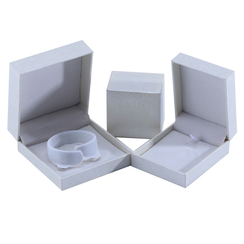 Handmade Eco Cardboard flip white Jewelry Box customizable jewellery box