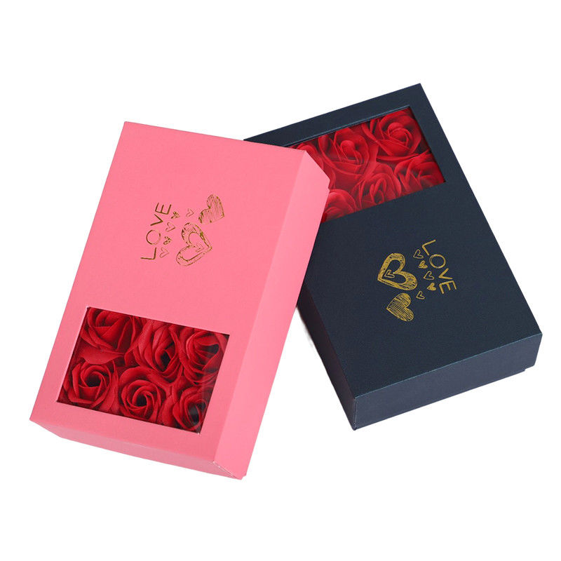 Hanhong Cardboard Rose Soap Flower Jewelry Box Gift Packaging with Tote Bag