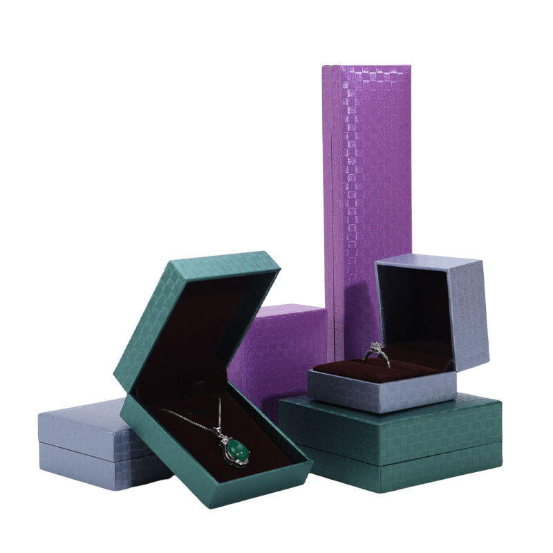 Pendant Bracelet Necklace Ring Jewelry Box Purple Paper Packaging Hot Stamping