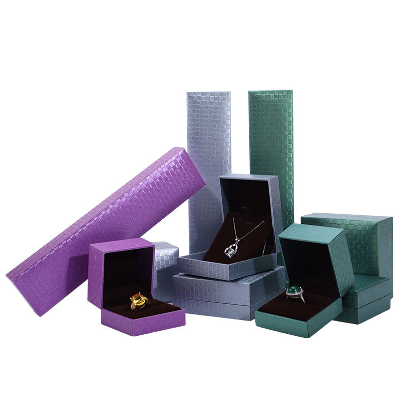 Pendant Bracelet Necklace Ring Jewelry Box Purple Paper Packaging Hot Stamping