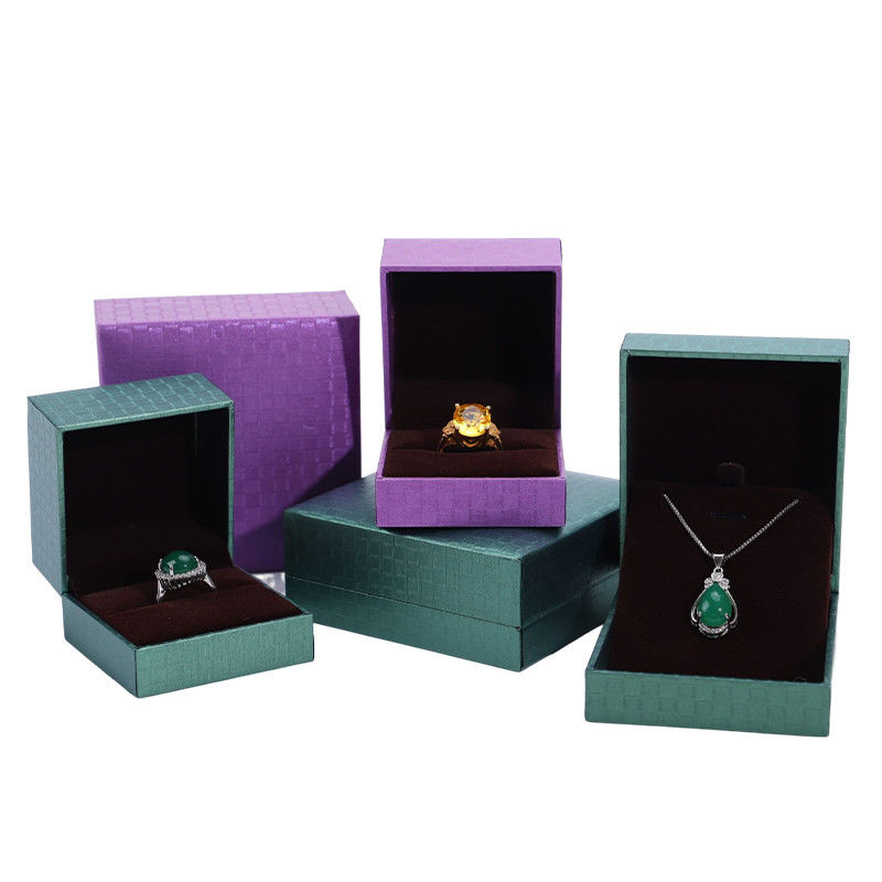 Pendant Bracelet Necklace Ring Jewelry Box Purple Paper Packaging Hot Stamping