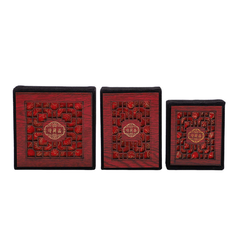 Custom Logo Color Wood Jewelry Box For Rings Bracelets Displaying Packaging