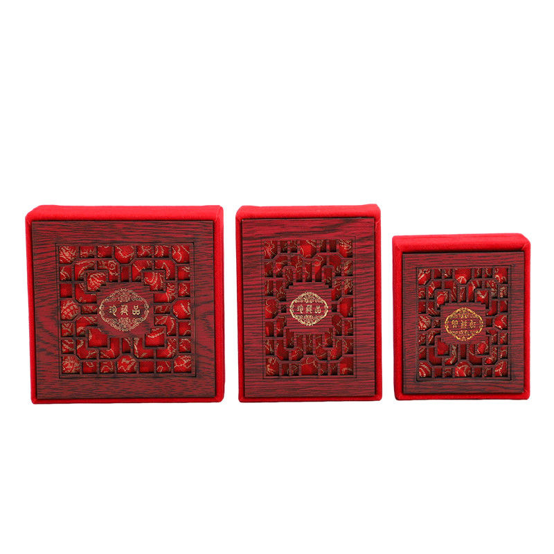Custom Logo Color Wood Jewelry Box For Rings Bracelets Displaying Packaging
