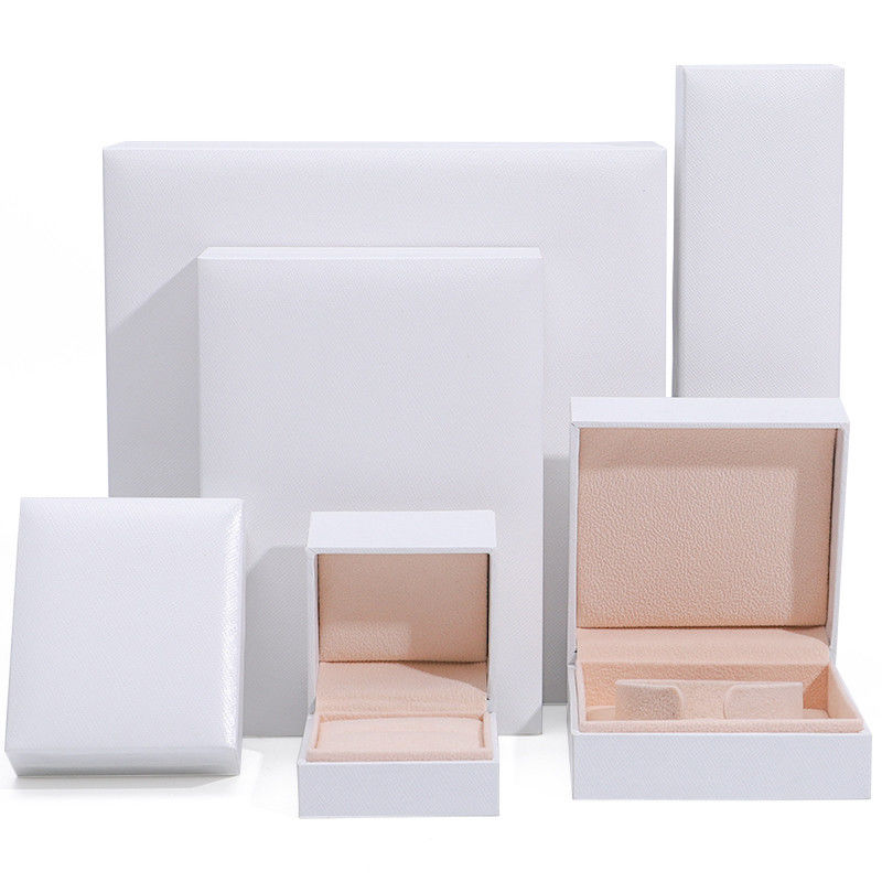 Cardboard square jewellery box White Paper jewelry Box for Bracelet Necklace Ring Packaging