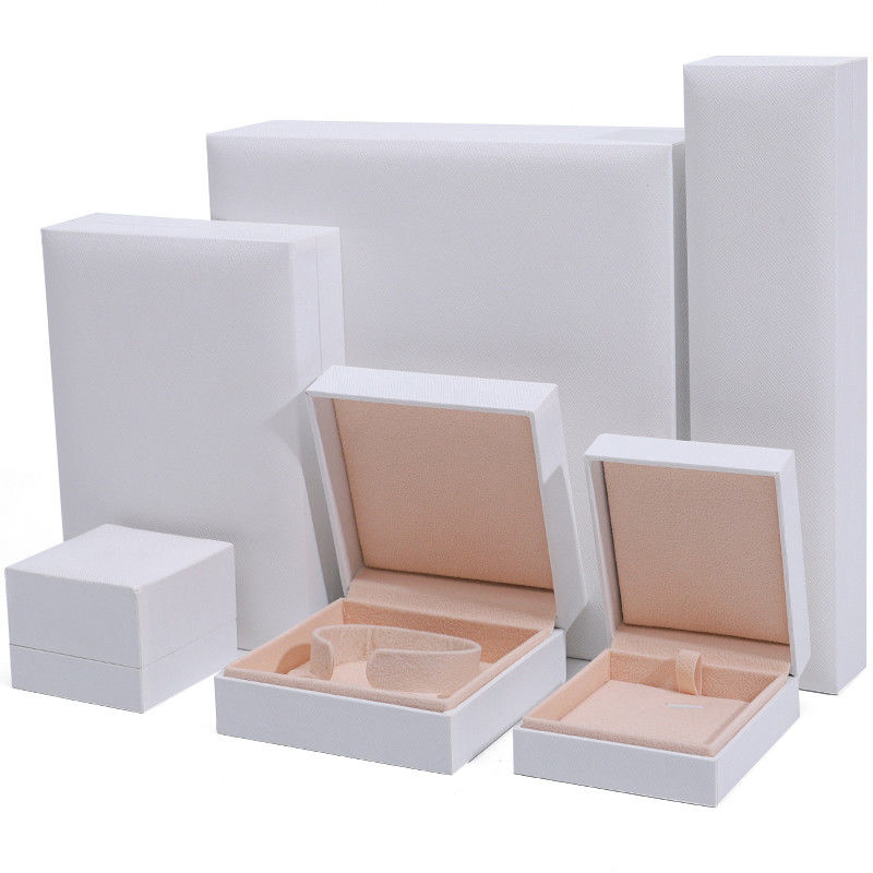 Cardboard square jewellery box White Paper jewelry Box for Bracelet Necklace Ring Packaging