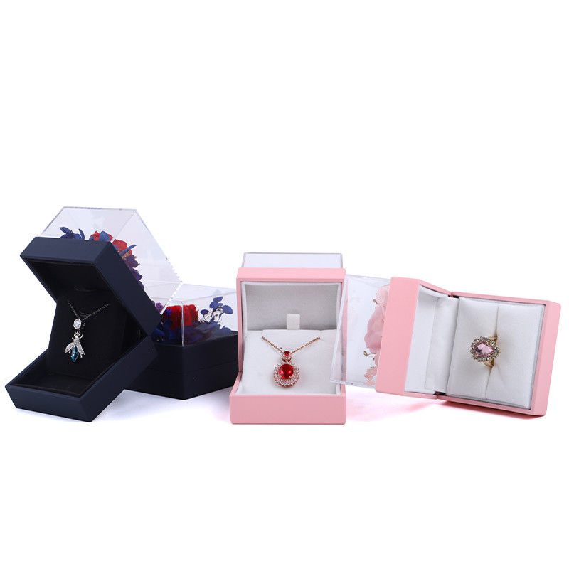Luxury Square Rose Necklace Box Jewelry Gift Box For Captivating Presentation