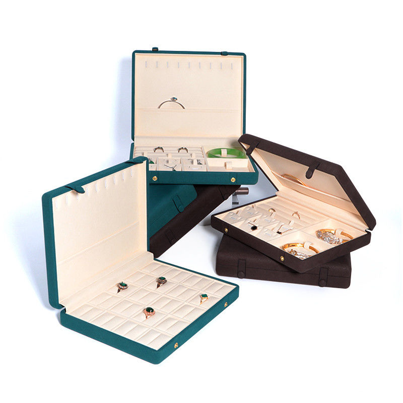 Leather Jewelry Box for Elegant and Secure Storage of Necklace Bracelet Earrings Set