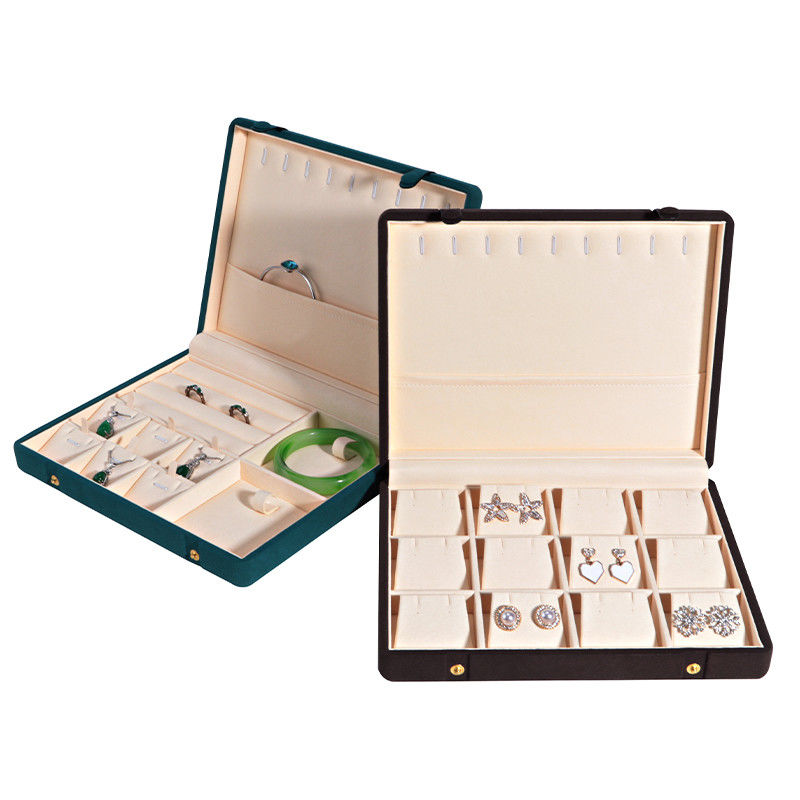Leather Jewelry Box for Elegant and Secure Storage of Necklace Bracelet Earrings Set