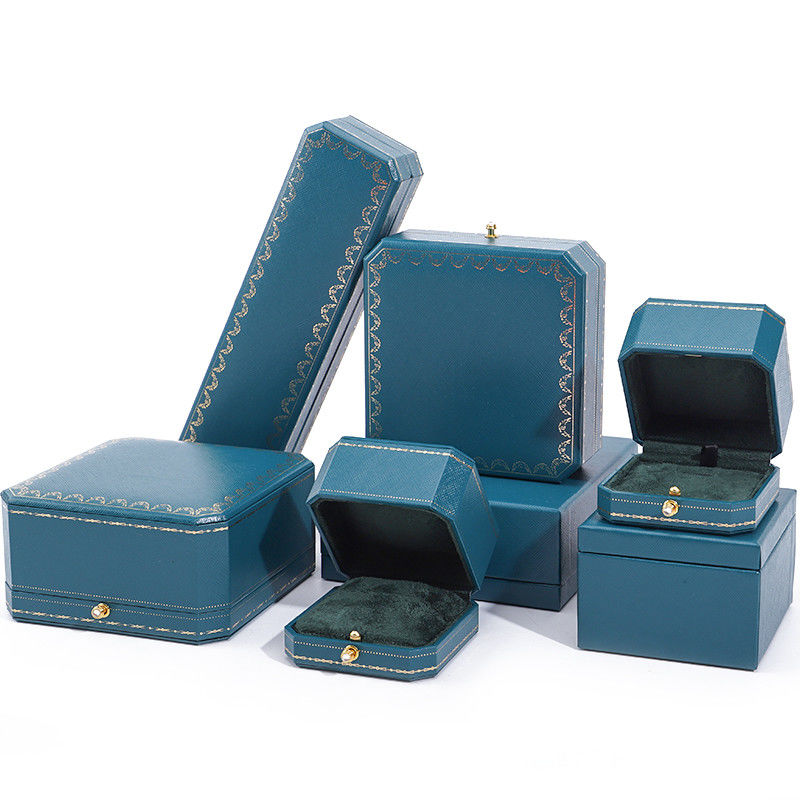 Customized Color Paper Velvet Jewelry Packaging Box For Bracelet Earrings Necklace Ring