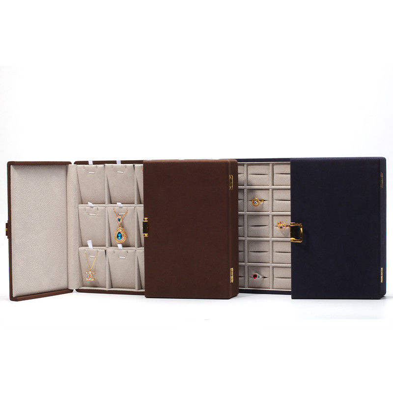 Luxury Packaging Microfiber Jewelry Box for Rings Stud Earrings Bracelet and Necklace