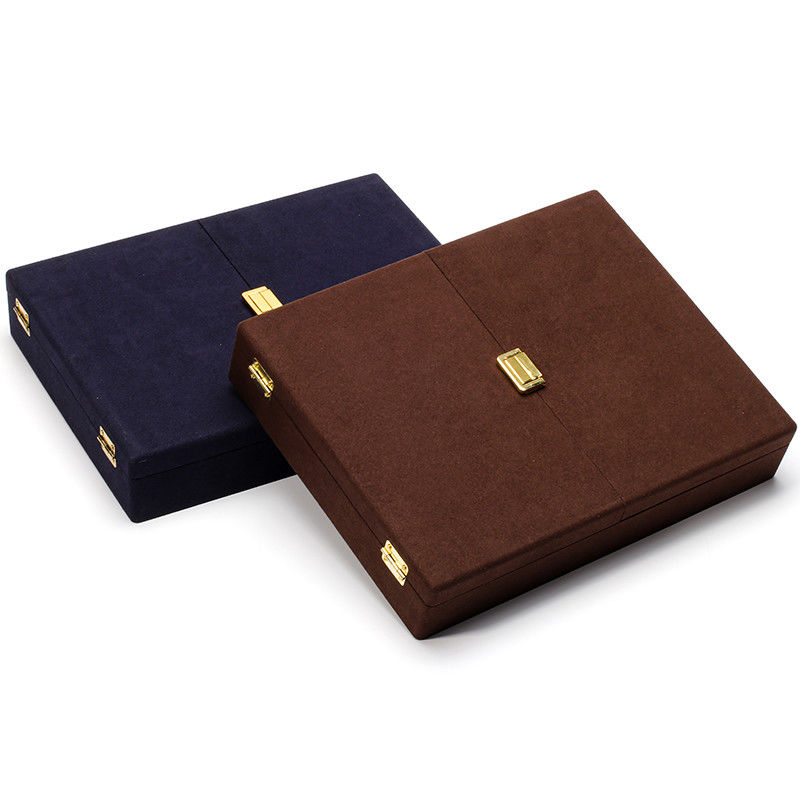 Luxury Packaging Microfiber Jewelry Box for Rings Stud Earrings Bracelet and Necklace