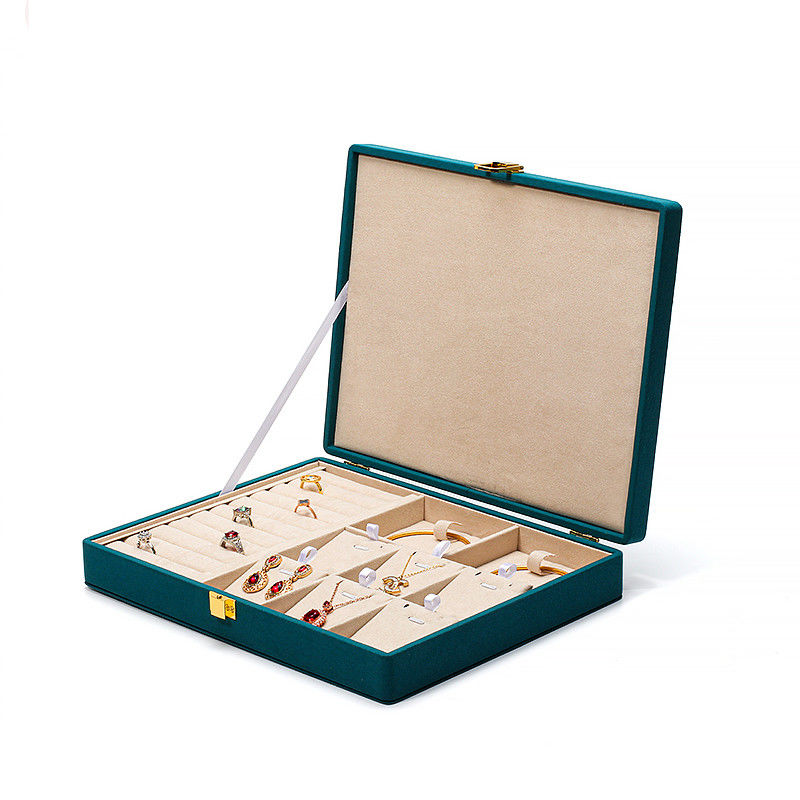 Portable PU Leather Travel Jewelry Box for Blue Earrings Stud Earring Case Organizer