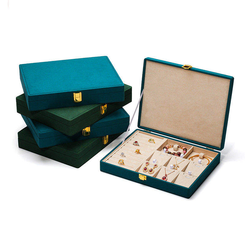 Portable PU Leather Travel Jewelry Box for Blue Earrings Stud Earring Case Organizer