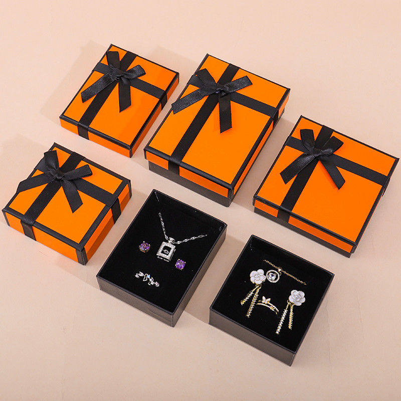 Wholesale manufacturing hign end Jewellery Box packaging Personalized Custom logo Luxury Necklace Bracelet Earring Ring jewelry Set Packaging cardboard paper Jewelry Box with butterfly