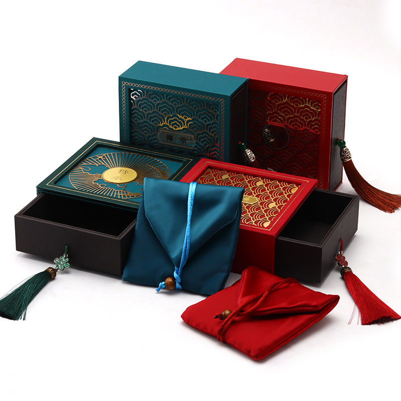 Ancient Chinese Style Cardboard Paper Jewelry Storage Packaging Box Luxury