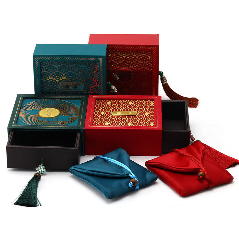 Ancient Chinese Style Cardboard Paper Jewelry Storage Packaging Box Luxury