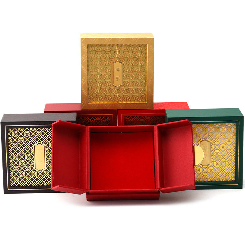 Ancient Style Cardboard Paper Jewelry Packaging Box with Textured Decor