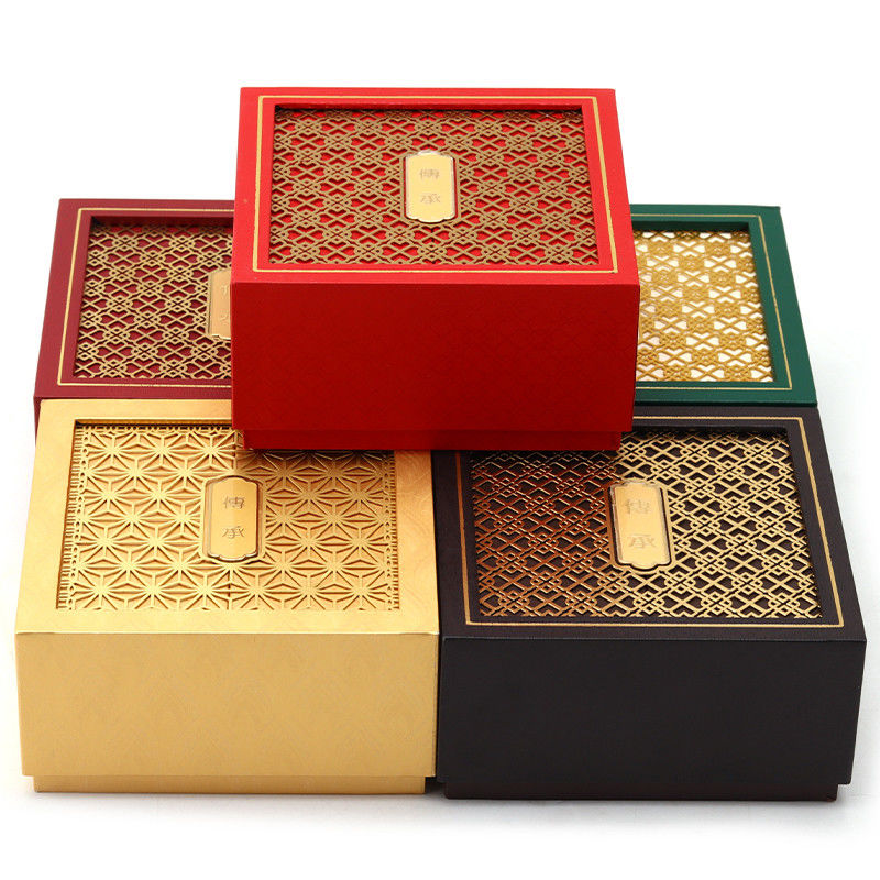 Ancient Style Cardboard Paper Jewelry Packaging Box with Textured Decor