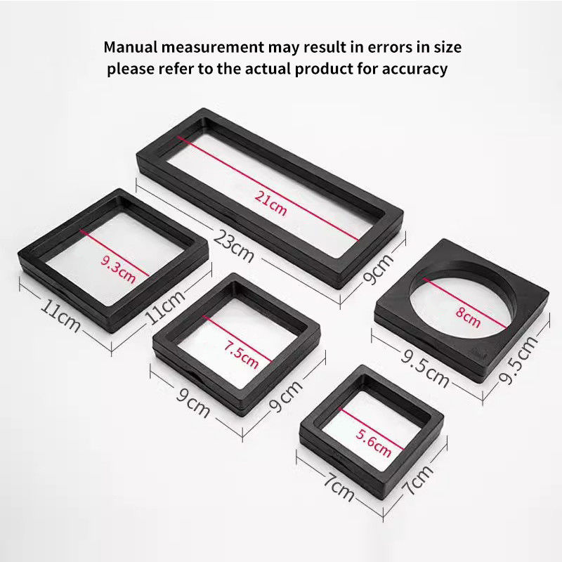 Black Luxury Jewelry Display Cases Plastic Protective Box With PE Film For Jewelry