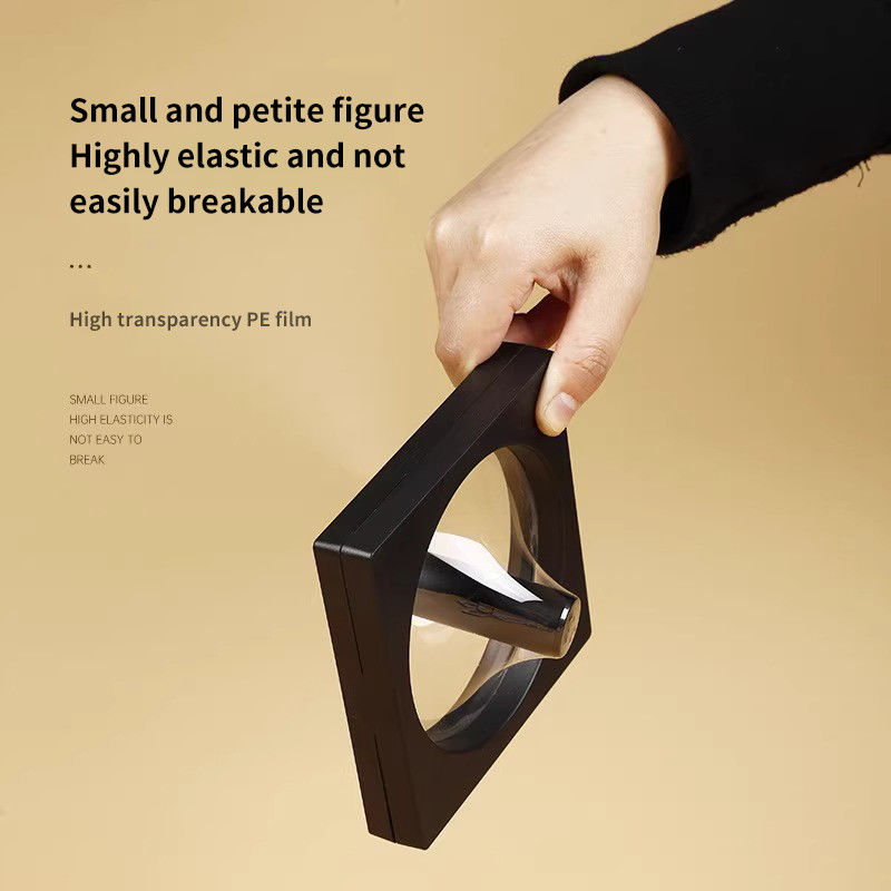 Plain White PE Membrane Suspension Box Plastic Floating Jewelry Case Transparent