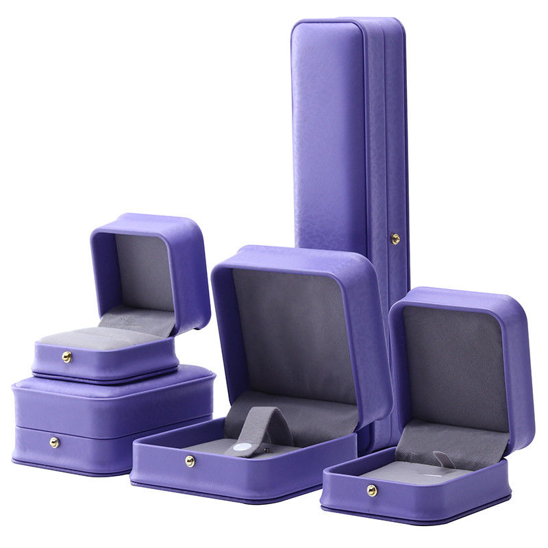 Eye Catching Purple Soft Velvet Jewelry Storage Box Package for Ring Pendant