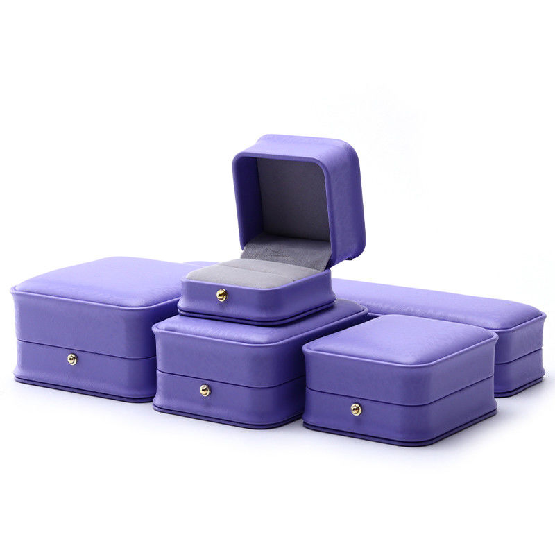 Eye Catching Purple Soft Velvet Jewelry Storage Box Package for Ring Pendant