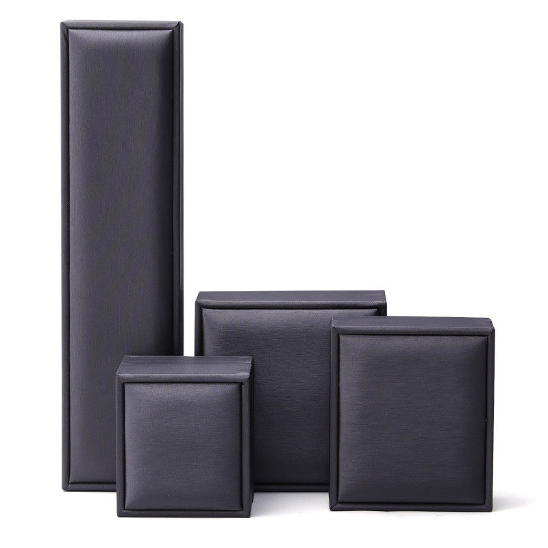 Soft Touch Brush Finishing PU Leather Jewelry Packaging Box Set Luxury Organizer