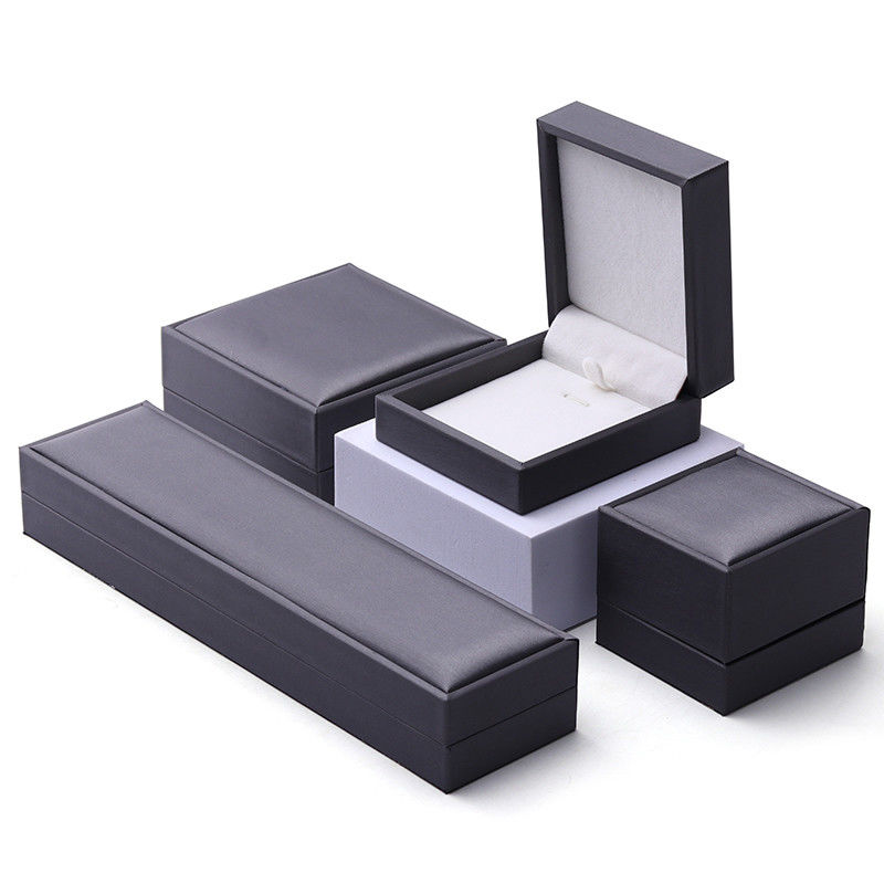 Soft Touch Brush Finishing PU Leather Jewelry Packaging Box Set Luxury Organizer