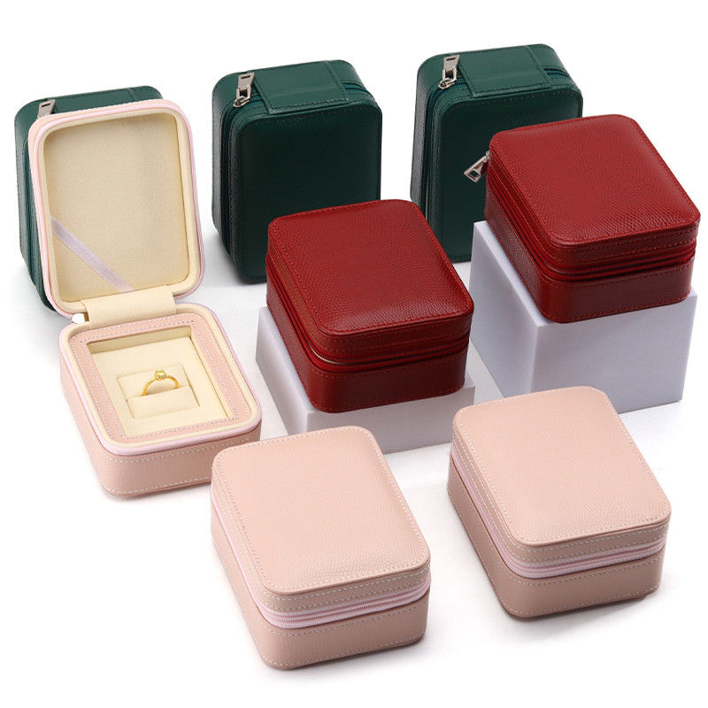 Custom Size Jewelry Box Packaging With Zipper And Internal Thick Border