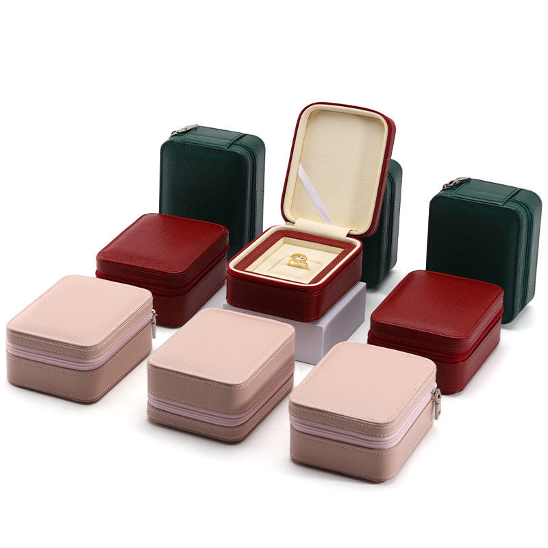 Custom Size Jewelry Box Packaging With Zipper And Internal Thick Border