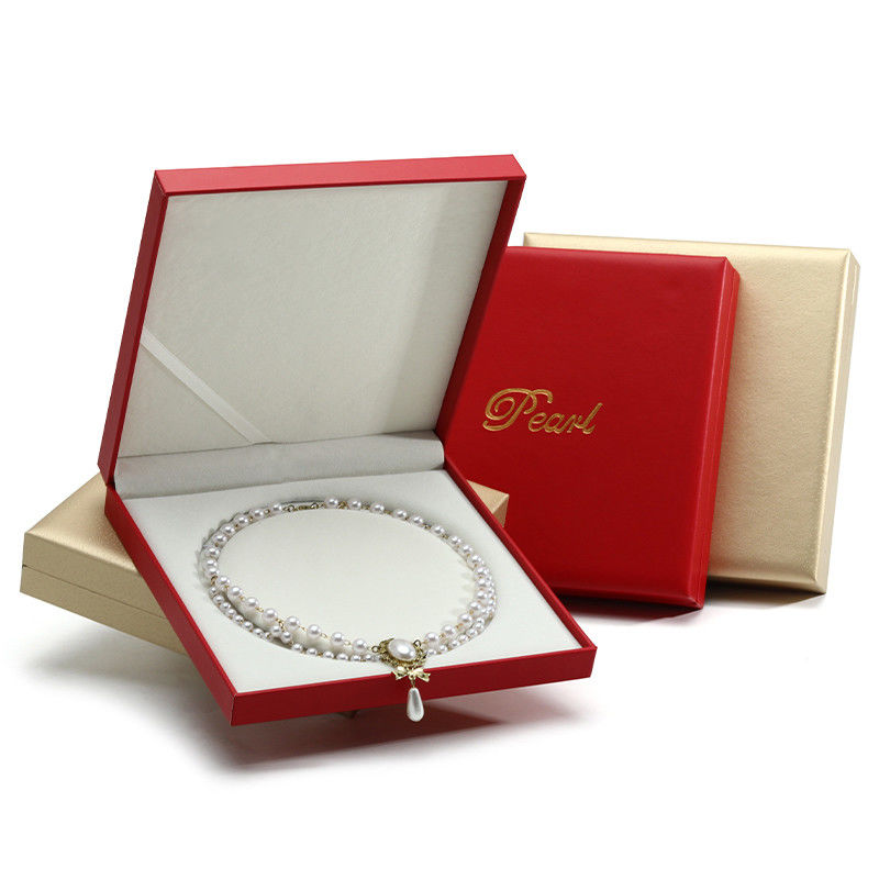 Tasteful Multi-Function PU Leather Jewelry Packaging Organizer for Pearl Pendant
