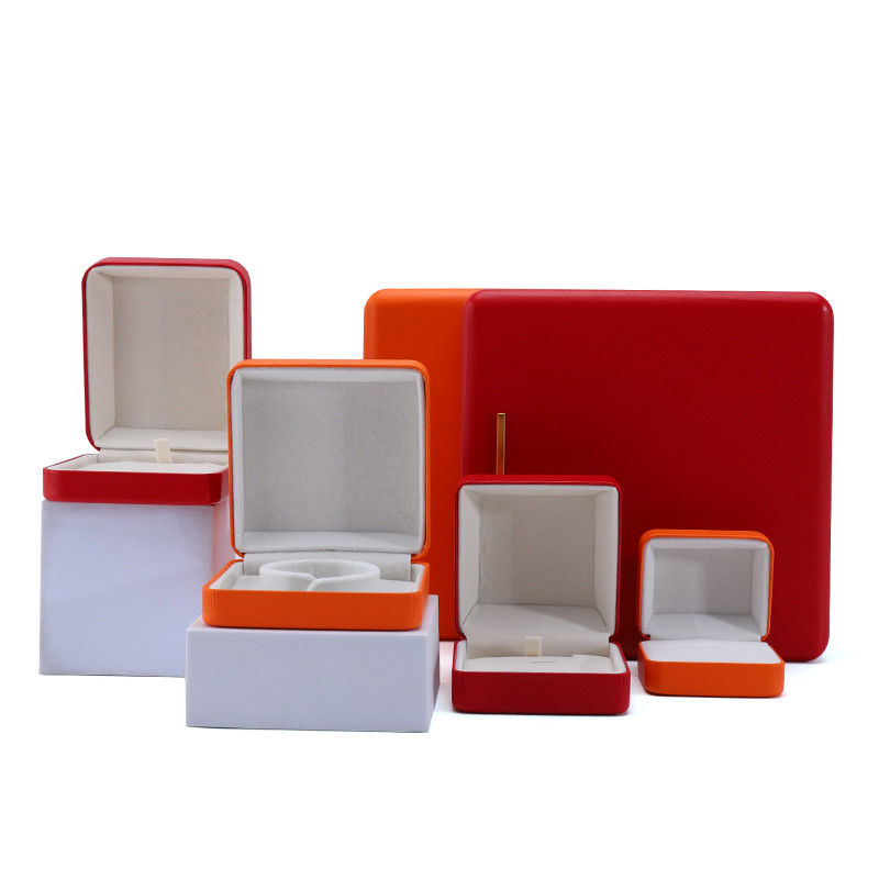 Multi-Color Sleek Convex PU Leather Jewelry Storage Box for Luxury Packaging