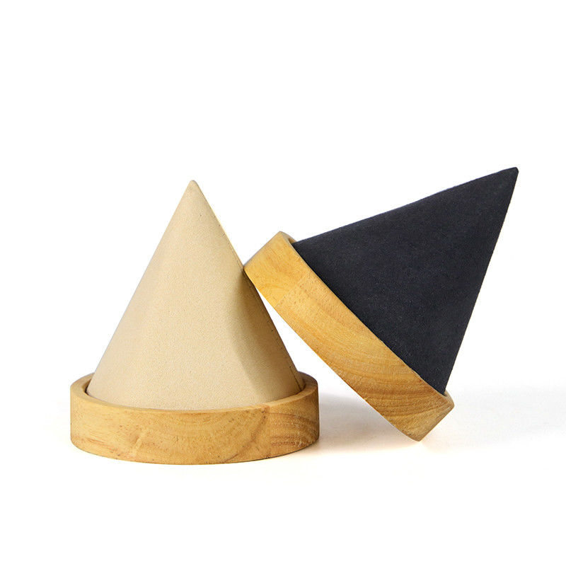 Wooden Cone Shaped Jewelry Display Stand for Bracelet Bangle Watch Exhibition