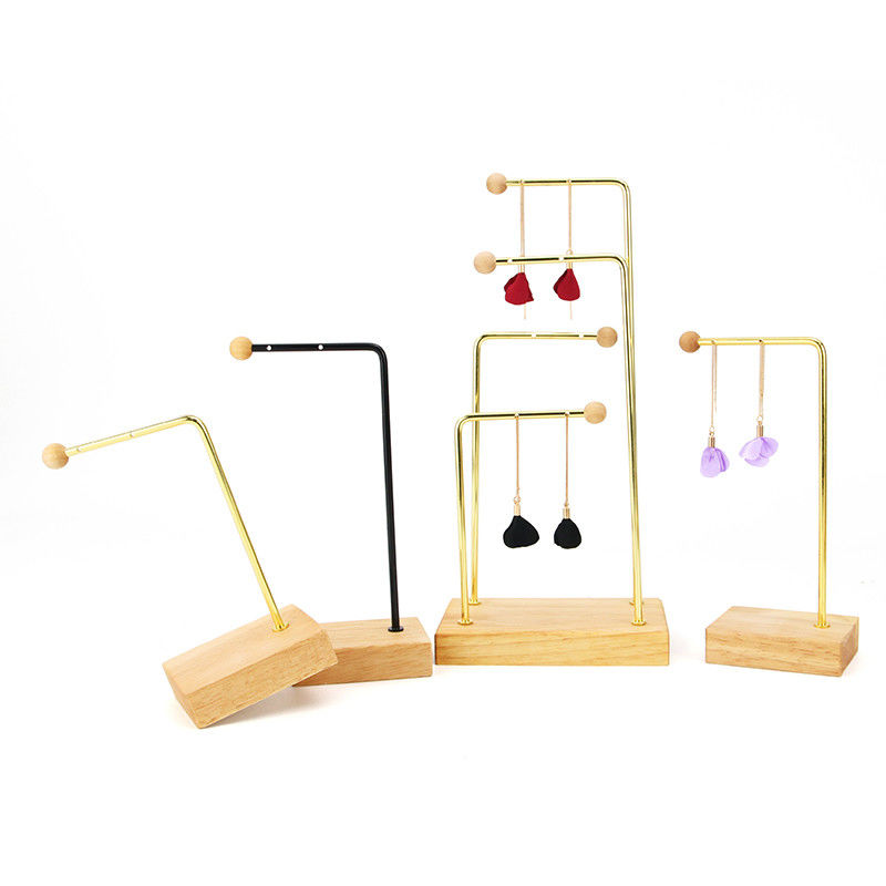 Portable L Shaped Metal Pendant Display Stand for Jewelry Luxury Show Exhibition