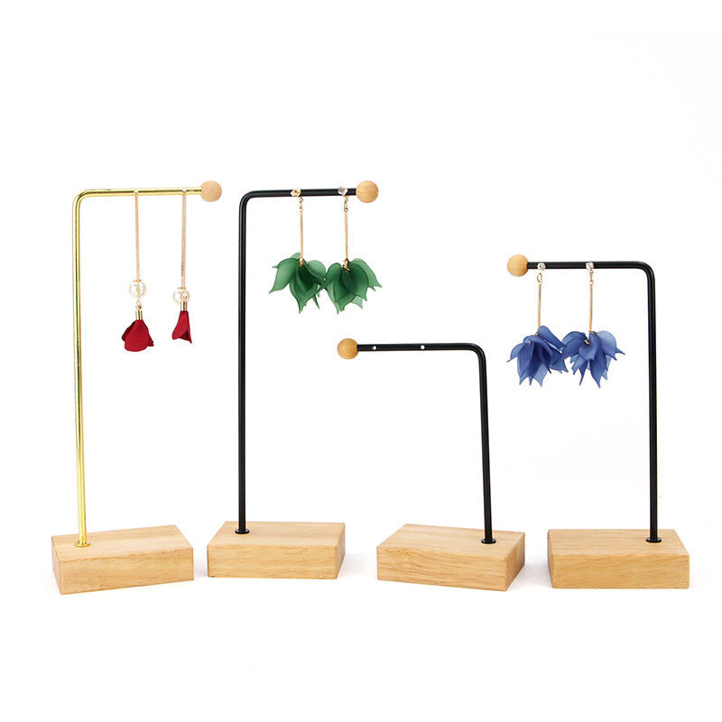 Portable L Shaped Metal Pendant Display Stand for Jewelry Luxury Show Exhibition