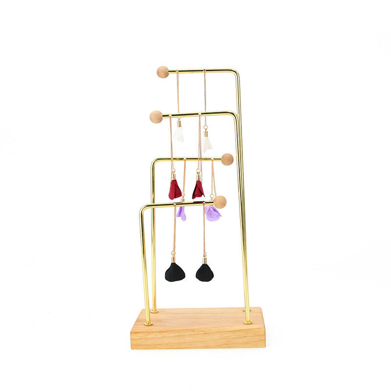 Portable L Shaped Metal Pendant Display Stand for Jewelry Luxury Show Exhibition