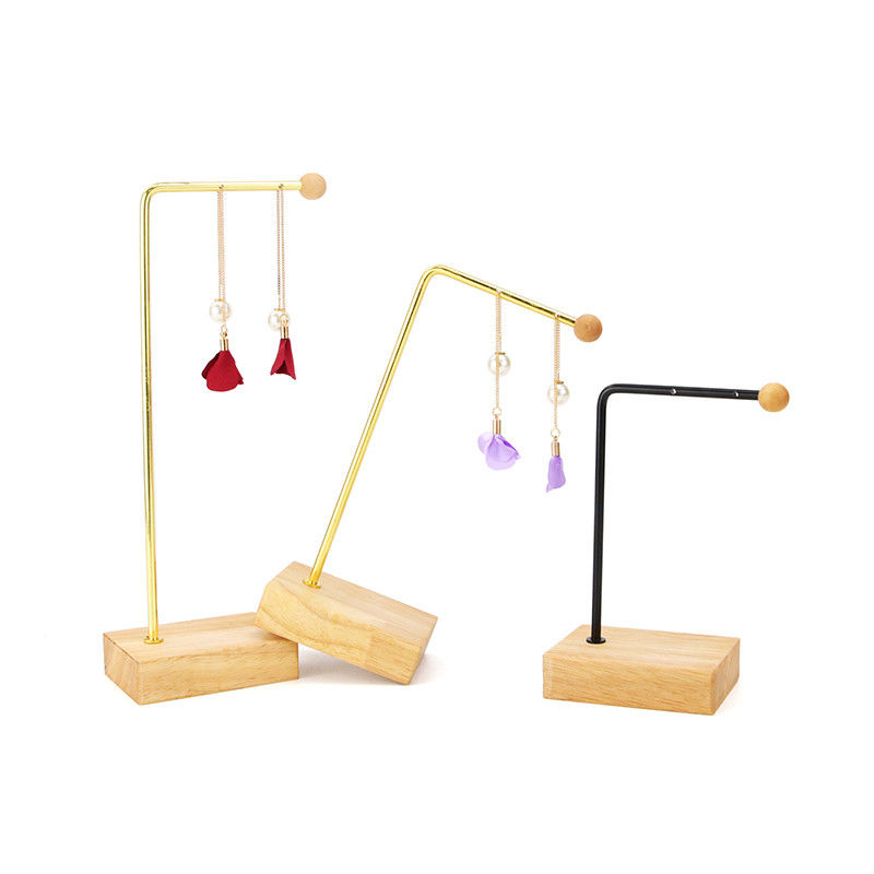 Portable L Shaped Metal Pendant Display Stand for Jewelry Luxury Show Exhibition