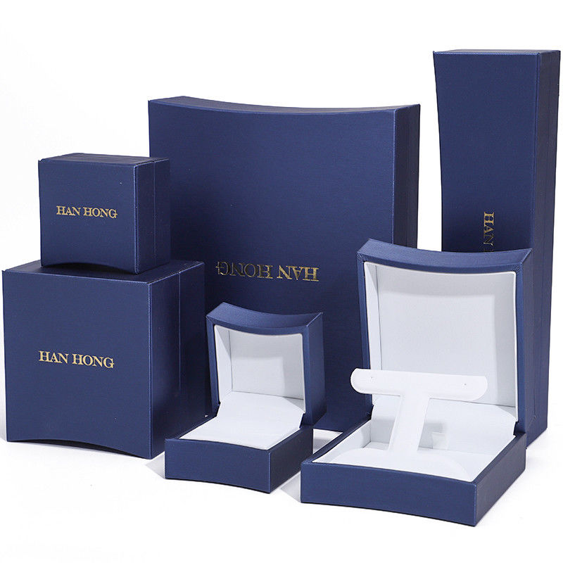 Multi-Color Arc-Shaped PU Leather Jewelry Packaging Box Set for Ring Pendant