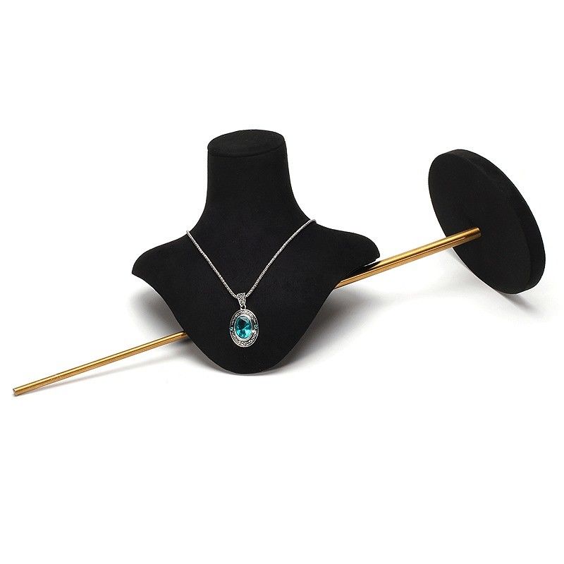 Portable Detachable Soft Velvet Jewelry Organizer Mannequin Luxury Display Bust