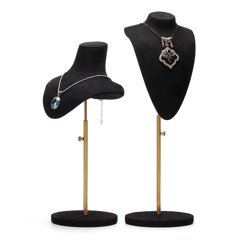 Multi Sizes Soft Velvet Cover Jewelry Display Bust Pendant Exhibition Stand