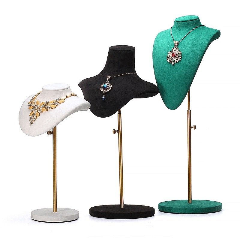 Multi Sizes Soft Velvet Cover Jewelry Display Bust Pendant Exhibition Stand